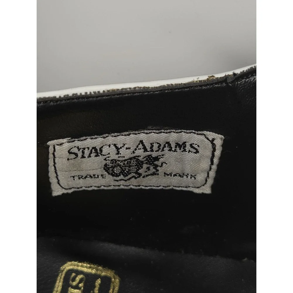 Stacy Adams Dress Classic Cap Toe Lace Shoes White Madison Biscuit Men's 11D‎
